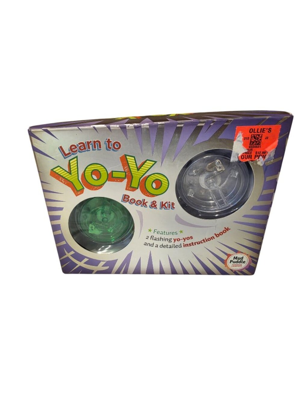 Learn to Yo-Yo Book & Kit Includes 2 Flashing Light-Up Yo-Yos & Guide NIB